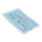 Magnet Flexible Aquarelle bleue Enregistrer l'aimant de date (Côté Droit)