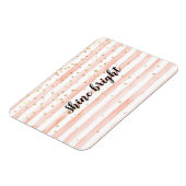 Magnet Flexible Aquarelle Blush Stripes Gold Stars (Côté Gauche)