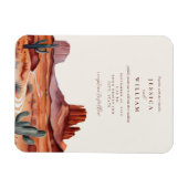 Magnet Flexible Aquarelle Boho Aimant Faire-part de mariage du dés (Horizontal)