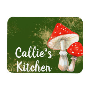 Magnet Flexible Aquarelle Champignons Cuisine personnalisée