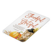 Magnet Flexible Aquarelle Citrouille Cornucopia Thanksgiving Poème (Côté Gauche)