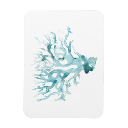 Magnet Flexible Aquarelle Corail - Bleu (Vertical)