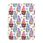 Magnet Flexible Aquarelle cupcakes colorés (Vertical)