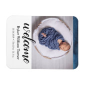 Magnet Flexible Aquarelle de bienvenue Magnat Faire-part de naissa (Horizontal)