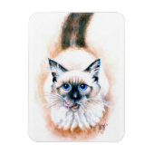 Magnet Flexible Aquarelle de chat de Siamese (Vertical)