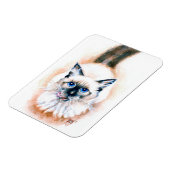 Magnet Flexible Aquarelle de chat de Siamese (Côté Gauche)