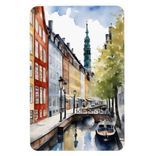 Magnet Flexible Aquarelle de Copenhague