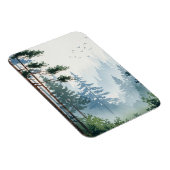 Magnet Flexible Aquarelle de la forêt de pins (Côté Droit)