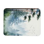 Magnet Flexible Aquarelle de la forêt de pins (Horizontal)