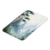Magnet Flexible Aquarelle de la forêt de pins (Côté Gauche)