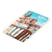 Magnet Flexible Aquarelle de l'architecture de Sevilla Espagne (Côté Gauche)