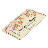 Magnet Flexible Aquarelle de l'orchidée Pêcher Mariage de l'épi En (Côté Gauche)