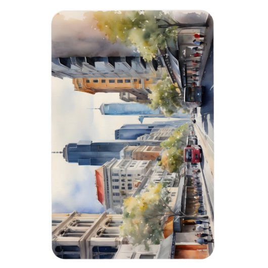 Magnet Flexible Aquarelle de Melbourne (Vertical)