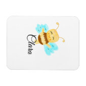 Magnet Flexible Aquarelle de miel jaune simple ajouter nom personn (Horizontal)