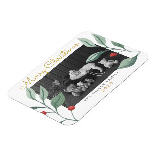 Magnet Flexible Aquarelle de Noël Verdure & Berry