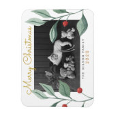 Magnet Flexible Aquarelle de Noël Verdure & Berry (Vertical)