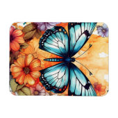 Magnet Flexible Aquarelle de papillon naturel Floral Blossom Haven (Horizontal)
