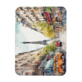Magnet Flexible Aquarelle de Paris France (Vertical)