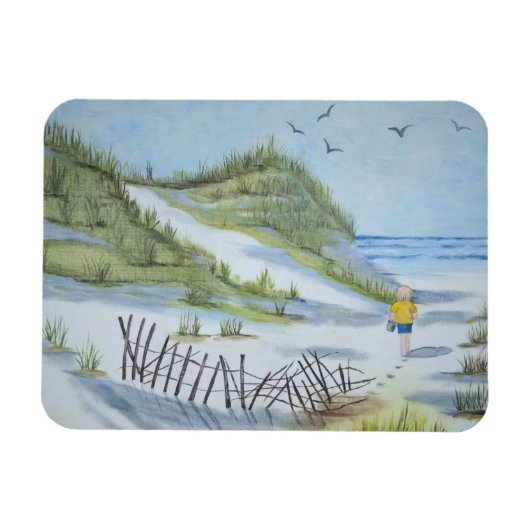 Magnet Flexible Aquarelle de plage (Horizontal)
