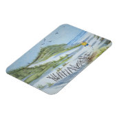 Magnet Flexible Aquarelle de plage (Côté Gauche)
