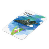 Magnet Flexible Aquarelle d'oiseaux de la sauvagine du Lon commun (Côté Gauche)