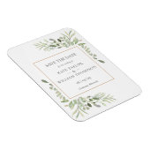 Magnet Flexible Aquarelle d'or La verdure sauvez la date (Côté Droit)