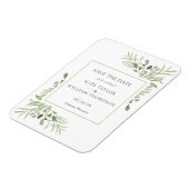 Magnet Flexible Aquarelle d'or La verdure sauvez la date (Côté Gauche)