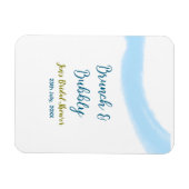 Magnet Flexible aquarelle dorée bleue bulleuse et brunch enterreme (Horizontal)