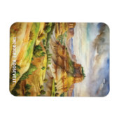 Magnet Flexible Aquarelle du parc national Theodore Roosevelt (Horizontal)