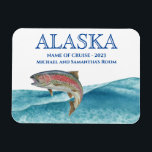 Magnet Flexible Aquarelle du Saumon de croisière de l'Alaska<br><div class="desc">Cette conception peut être personnalisée dans la zone fournie en modifiant la photo et/ou le texte. Vous pouvez également le customiser en cliquant sur Personnaliser ce Modèle, puis en choisissant l'option cliquer pour customiser et supprimer ou modifier la couleur de l'arrière - plan, ajouter du texte, modifier la couleur ou...</div>
