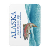 Magnet Flexible Aquarelle du Saumon de croisière de l'Alaska (Vertical)
