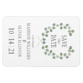 Magnet Flexible Aquarelle Eucalyptus cadre feuille | Enregistrer l (Horizontal)