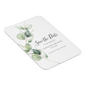 Magnet Flexible Aquarelle Eucalyptus Feuilles Enregistrer la date (Côté Droit)