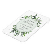 Magnet Flexible aquarelle feuillue enregistrer l'aimant de date (Côté Gauche)