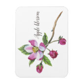 Magnet Flexible Aquarelle Fleur de Pommier Botanique (Vertical)