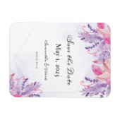 Magnet Flexible Aquarelle florale pourpre (Horizontal)