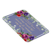 Magnet Flexible Aquarelle florale violet romantique Date de sauveg (Côté Droit)