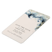 Magnet Flexible Aquarelle flots d'or mariage enregistrer la date a (Côté Gauche)