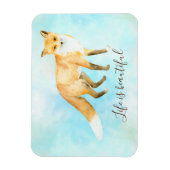 Magnet Flexible Aquarelle Fox Aqua Mint (Vertical)