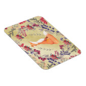 Magnet Flexible Aquarelle Fox Winter Berries Gold (Côté Droit)