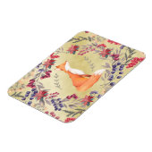 Magnet Flexible Aquarelle Fox Winter Berries Gold (Côté Gauche)