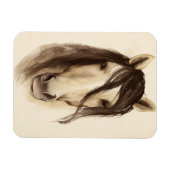 Magnet Flexible Aquarelle Grange Animaux | Cheval (Horizontal)