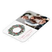 Magnet Flexible Aquarelle Holly Berry & Greenery Photo (Côté Gauche)