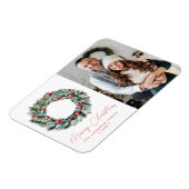 Magnet Flexible Aquarelle Holly Berry & Greenery Photo (Côté Gauche)