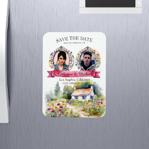 Magnet Flexible Aquarelle Jardin Fleur sauvage Printemps photo