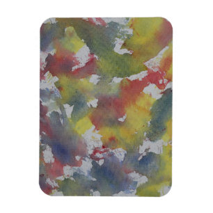 Magnet Flexible Aquarelle jaune bleue rouge