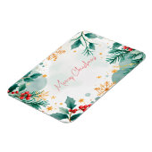 Magnet Flexible Aquarelle Joyeux Aimant de Noël avec Feuille (Côté Gauche)