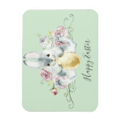 Magnet Flexible Aquarelle Lapin & Fleurs Pâques (Vertical)