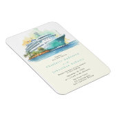 Magnet Flexible Aquarelle Mariage de croisière (Côté Droit)