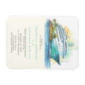 Magnet Flexible Aquarelle Mariage de croisière (Horizontal)